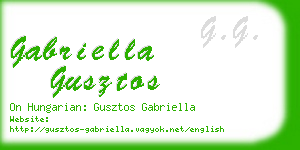 gabriella gusztos business card